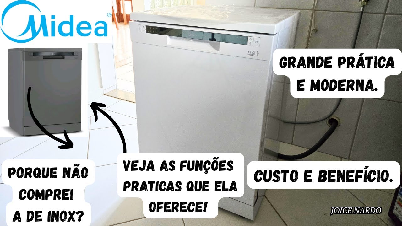 LAVA LOUÇA MIDEA 14 SERVIÇOS - Veja as praticidades que você vai ganhar tendo uma lava louças grande