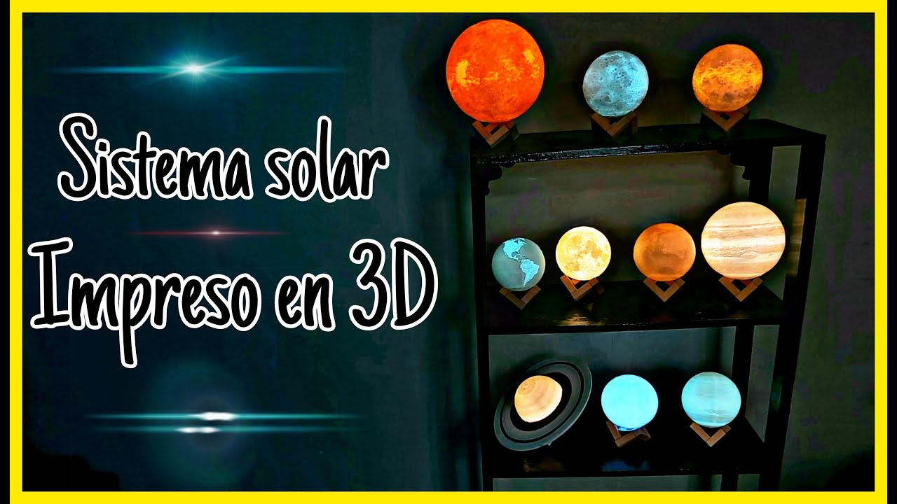 🌎LITOFANIAS🌍 |🪐¿Cómo Imprimir un SISTEMA SOLAR ?🌑 🌕 [Lámpara litofania a COLOR planetas 3D] TUTORIAL