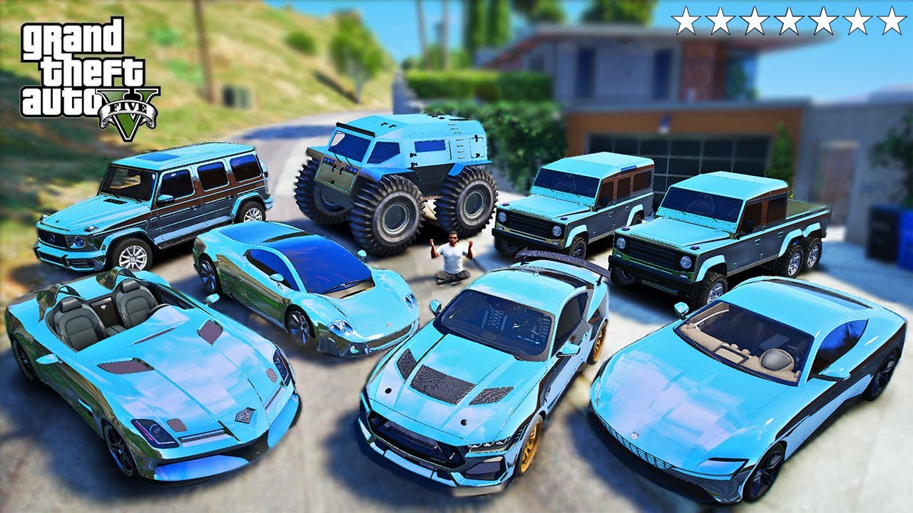 GTA 5 - Stealing Luxury CHROME Cars with Franklin!