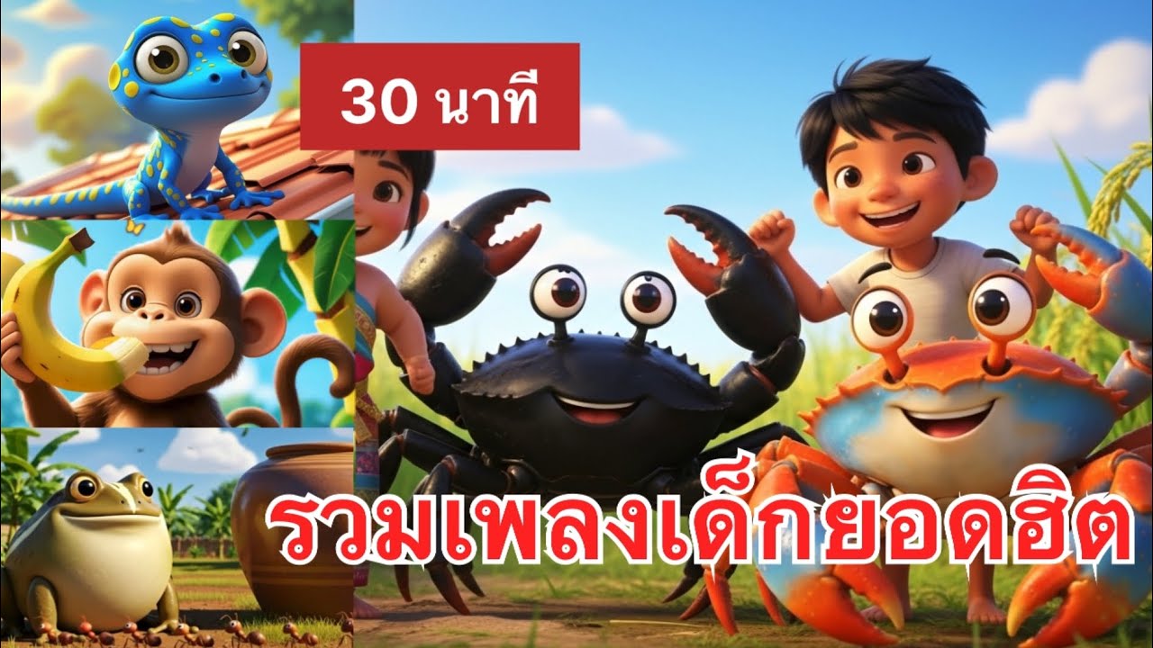 รวมเพลงเด็กยอดฮิต 30 นาที ฟังยาวๆ สนุกๆ เพลินๆ | เพลงอนุบาล | TinyMelody