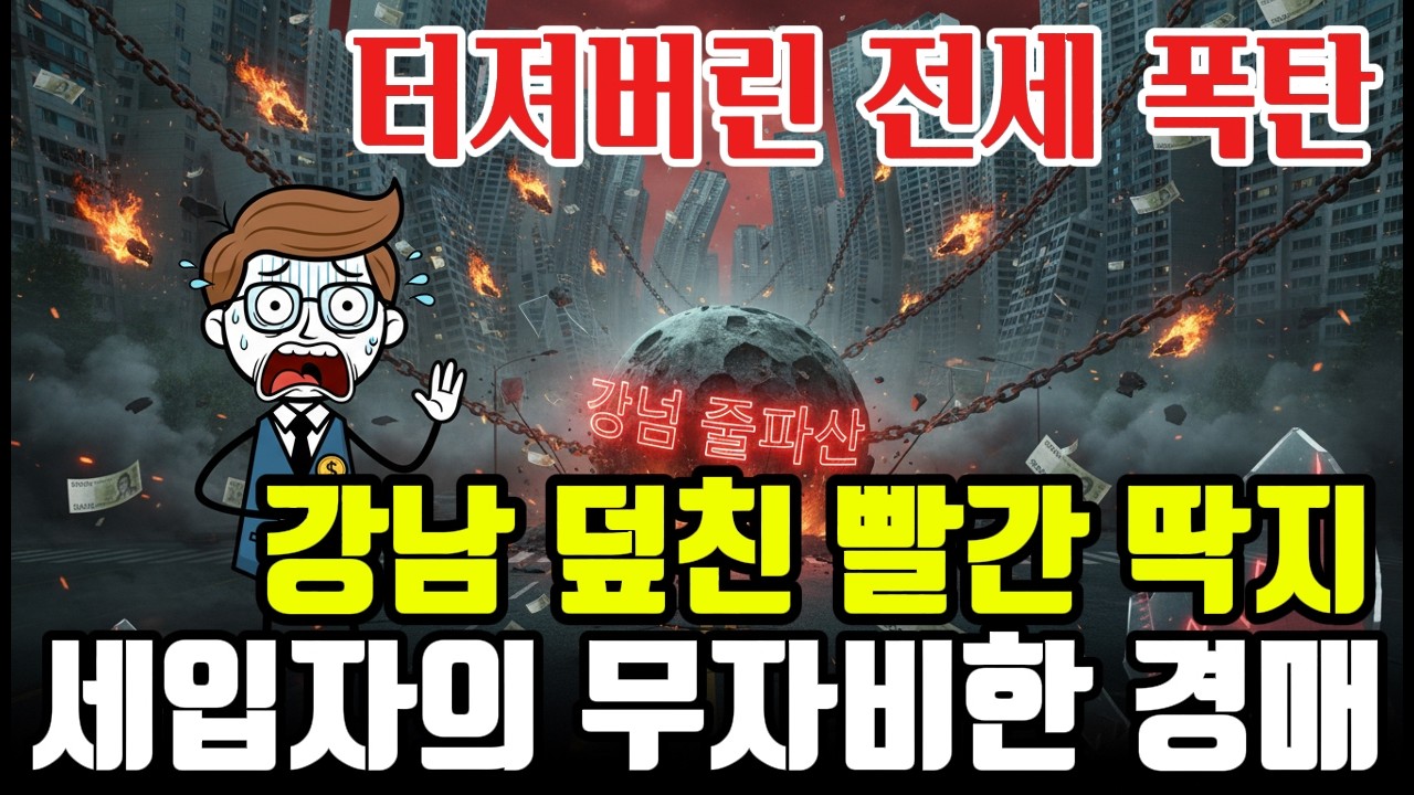 [긴급 해부] 세입자가 꽂은 '빨간 딱지'... 전세금 못 돌려막은 강남 갭투기꾼 처참한 줄파산!