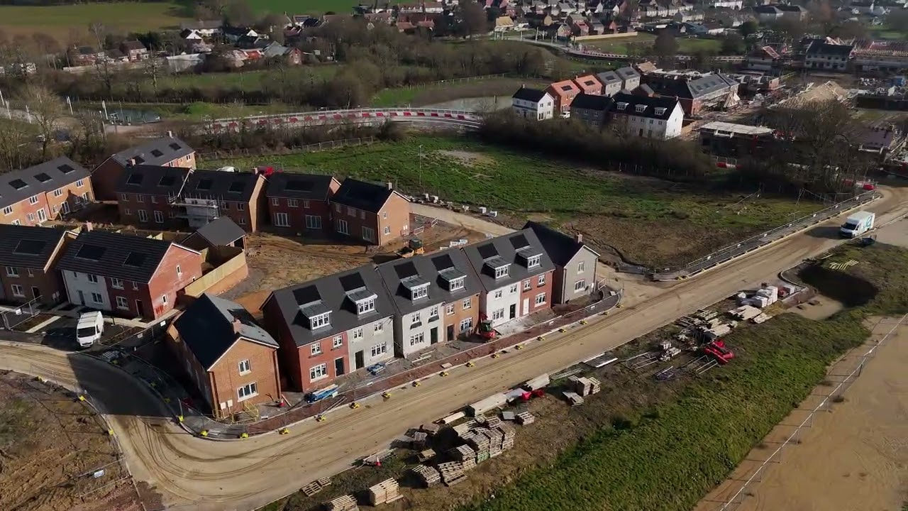 Flying around foundry Lea new houses #djimini4pro #dorset #drone #bridport