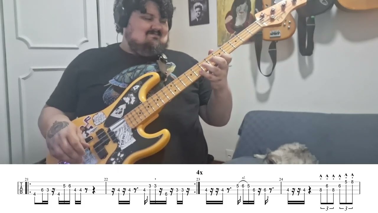 Via Luna - If You Don't Vibe With The Peter Criss Jazz, You Must Be Dead (BASS COVER WITH TABS)