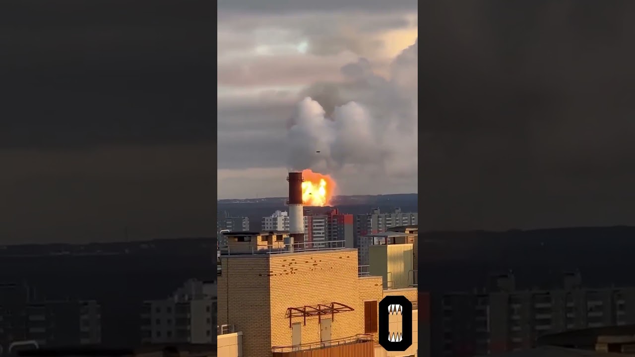 ‼️💥 An explosion and a huge fire in the Leningrad region.#ukraine #russia #ukrainewar