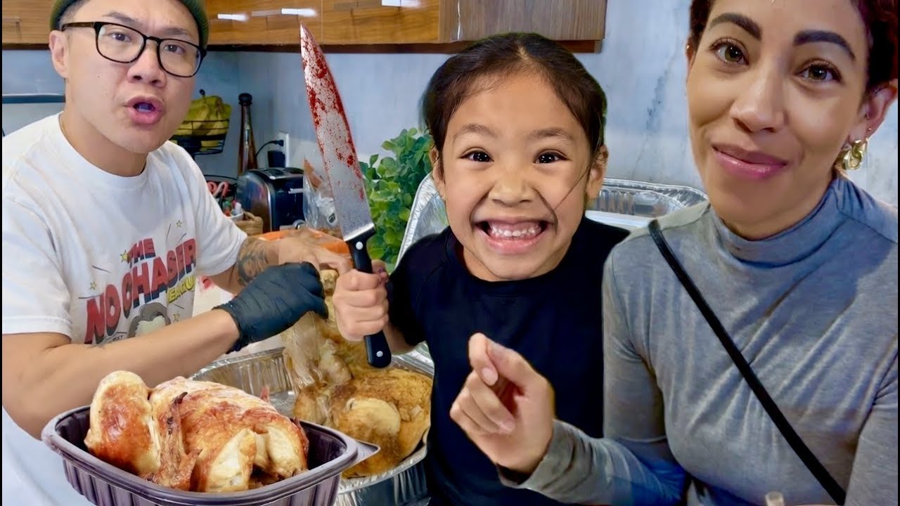 Our First Time Cooking Thanksgiving Dinner 🤦 - 4 Year Old Goes CRAZY - Wife Gets Sick
