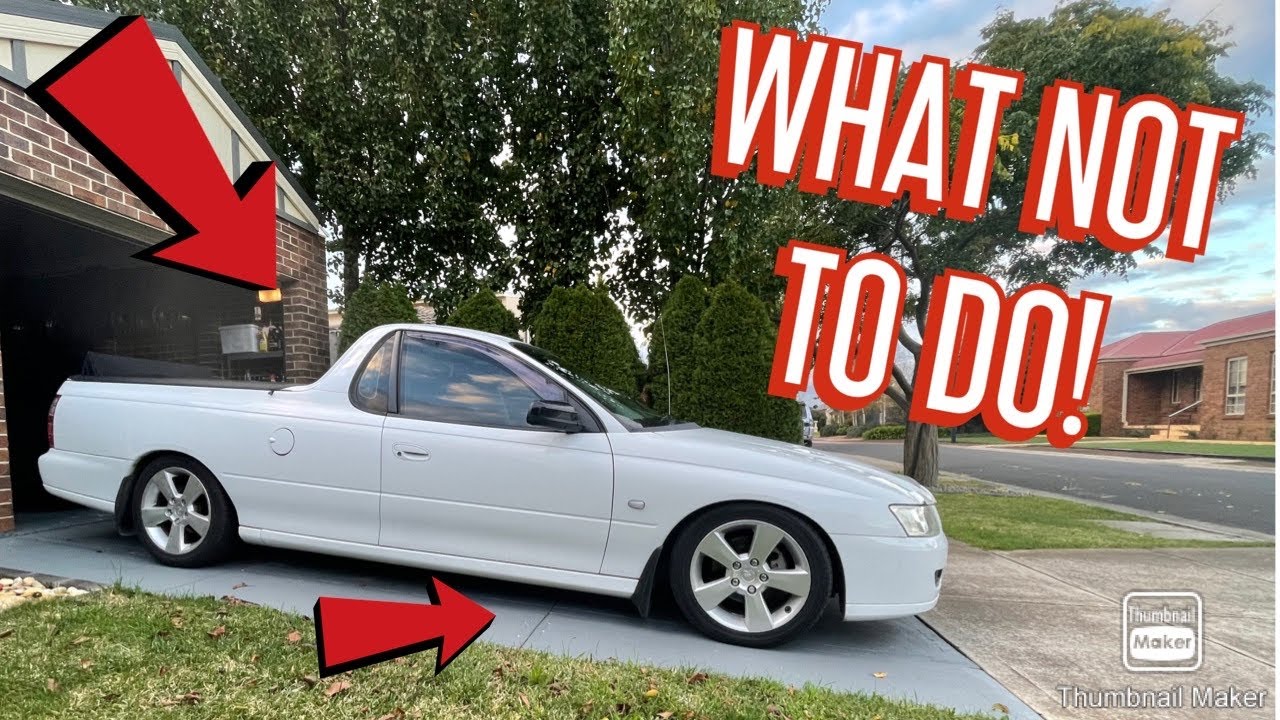 VZ COMMODORE Ute Как не надо занижать клиренс автомобиля!