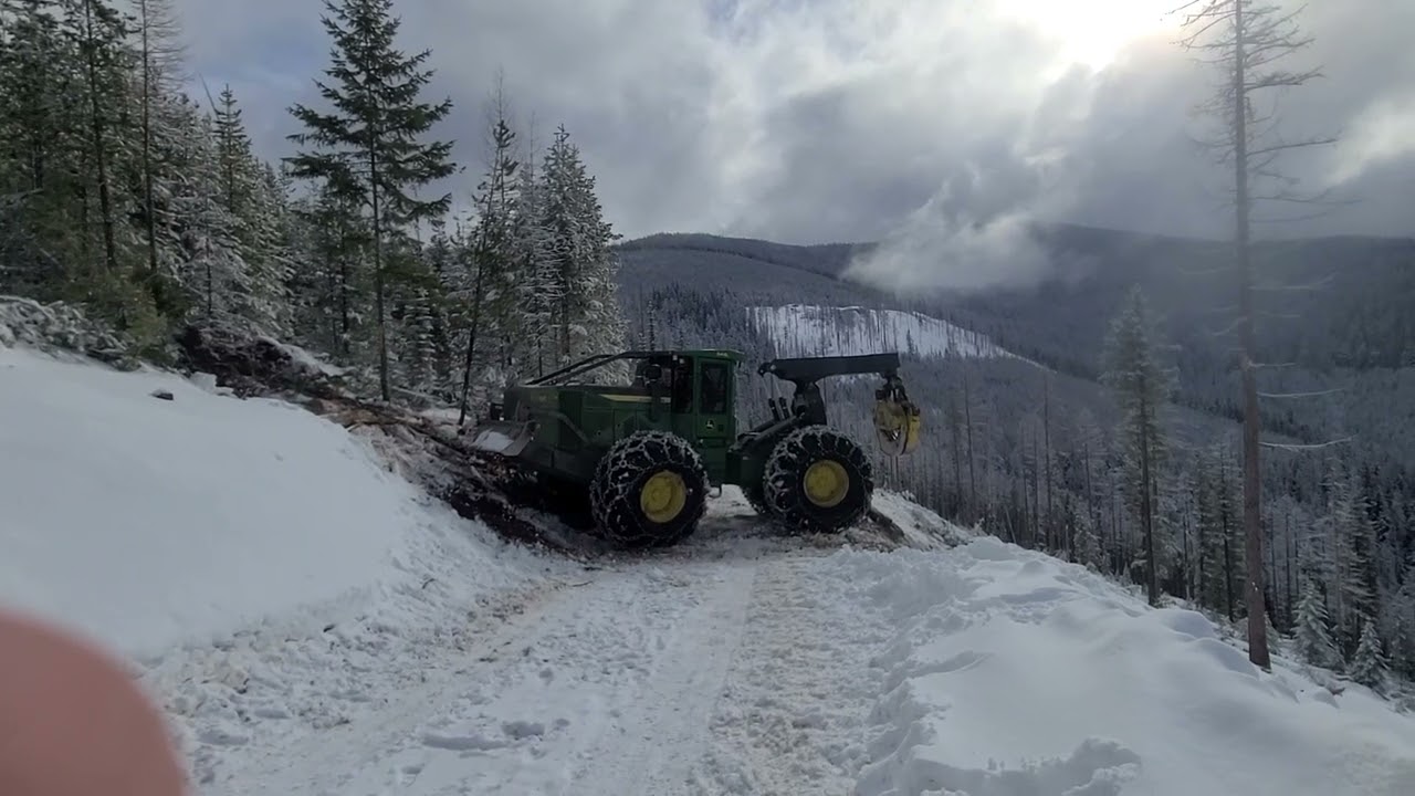 Tethered Logging - Skidder Going Over the Edge