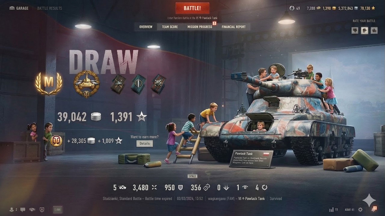 Pawlack Tank • 3.4K Dmg • Full Gameplay
