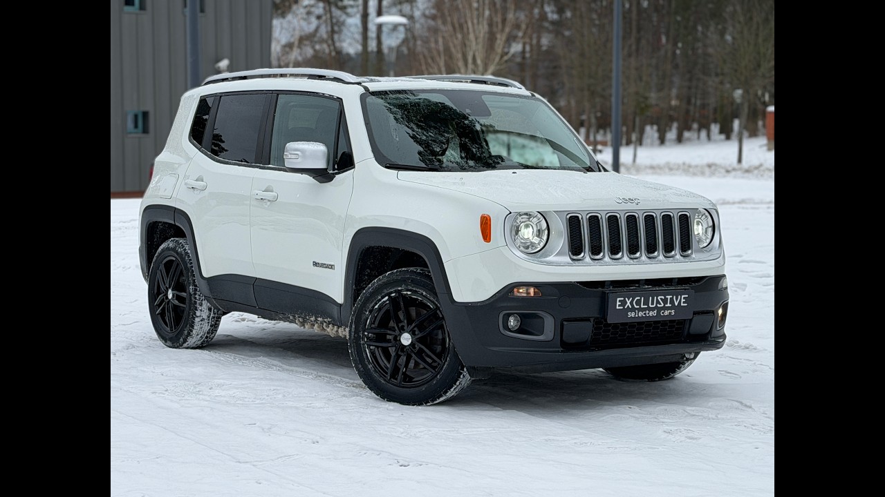 # JEEP RENEGADE LIMITED # 2.0D 4x4 Automat 9-cio-Biegowy Skóry Navi Biała Perła Czarne Alu!
