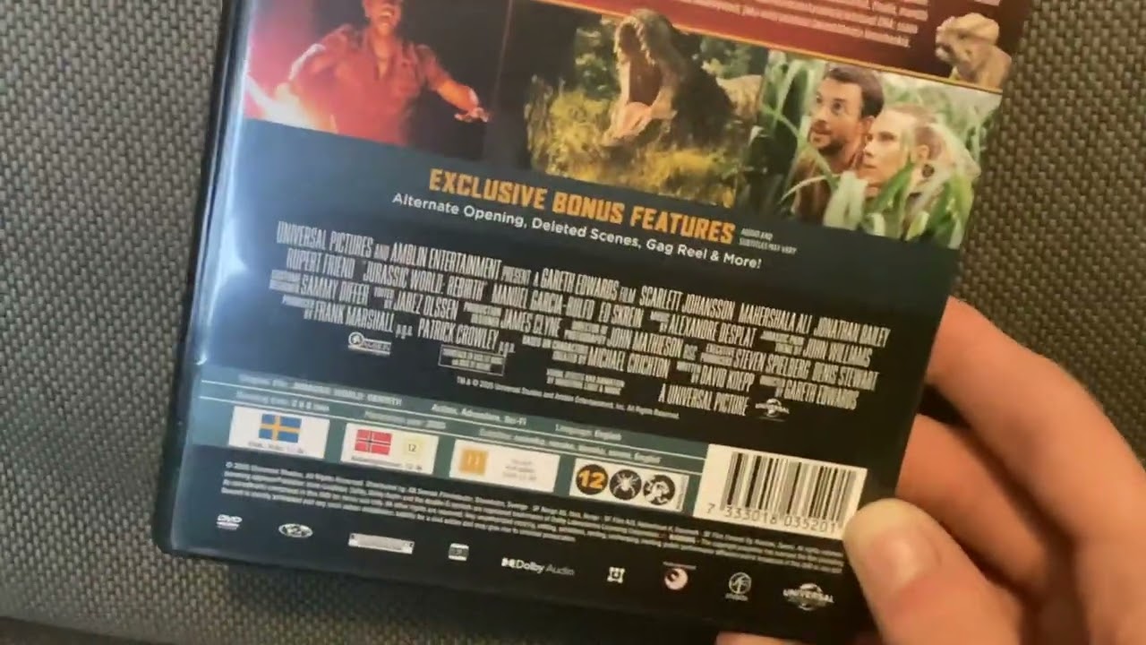 Jurassic World Rebirth DVD nordic retail unboxing