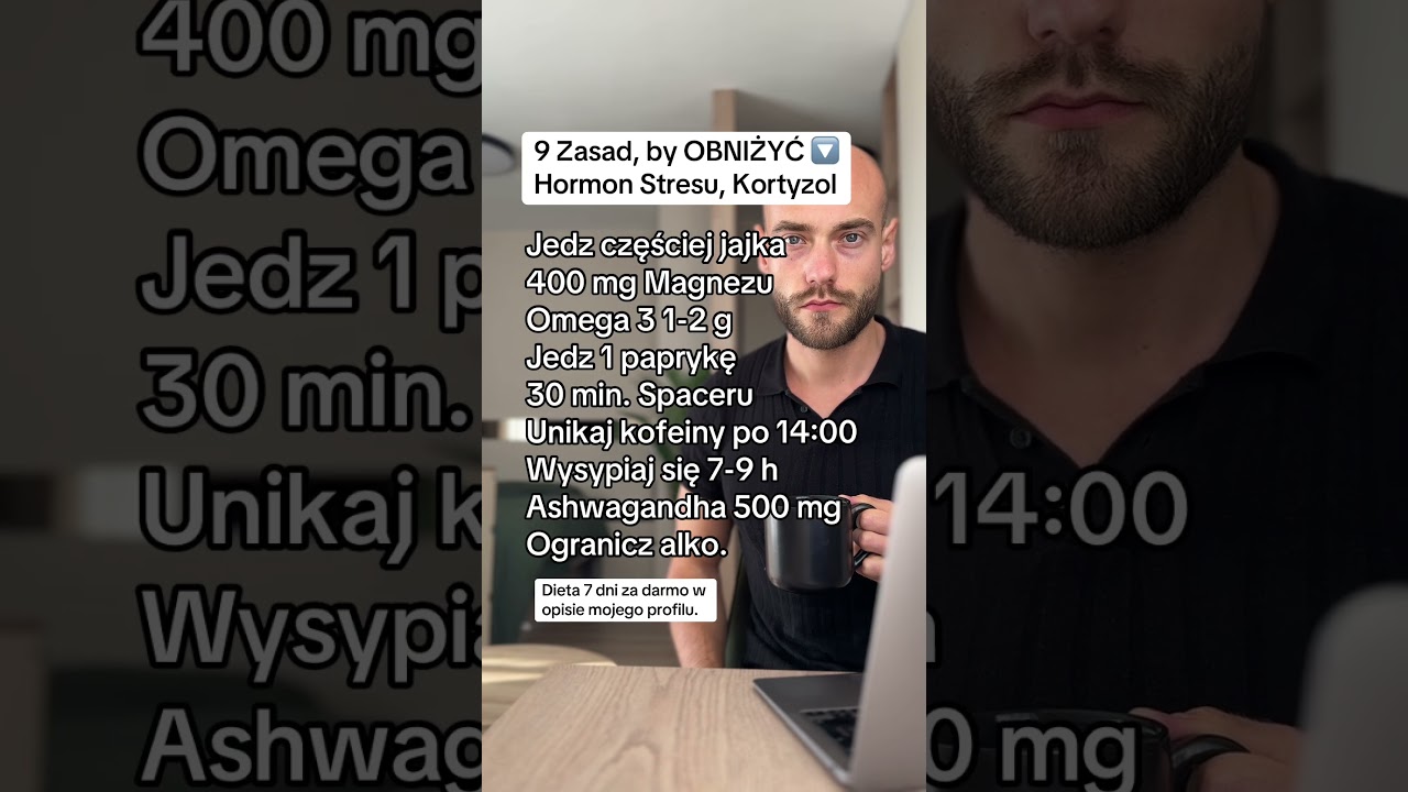 Jak obniżyć hormon stresu? 9 wskaz&oacute;wek. Jeżeli chcesz więcej takich wskaz&oacute;wek napisz KORTYZOL #dieta