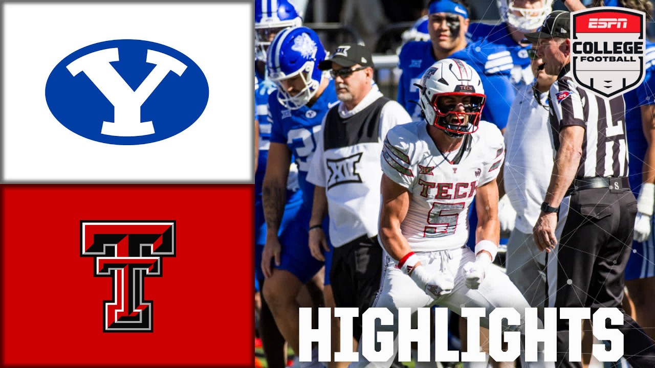 BYU Cougars против Texas Tech Red Raiders | Полные обзоры матча | ESPN College Football