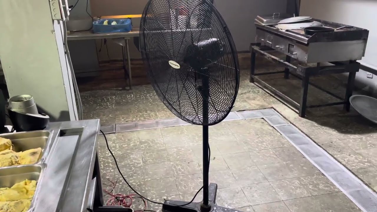 Tecnomaster Industrial Pedestal Fan At Yordy Street Food