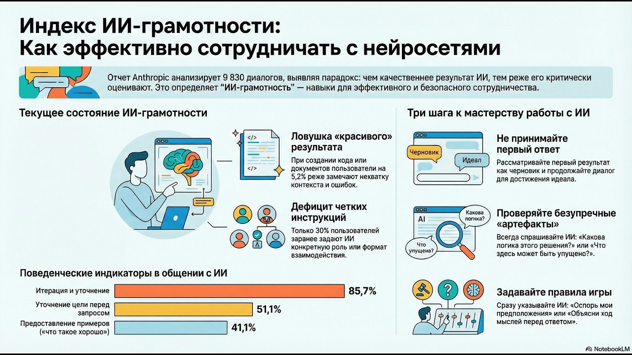 Отчет Anthropic по образованию: Индекс свободного владения ИИ