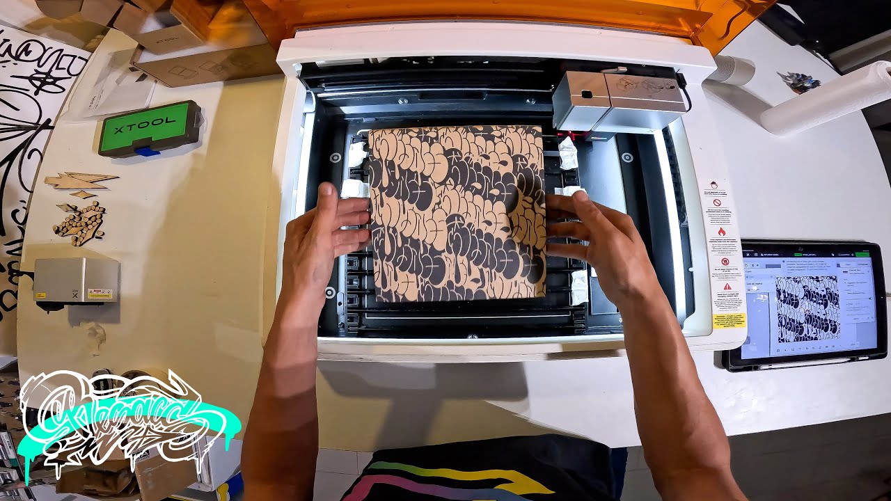 🚧  Graffiti Throwup Wood Sculpture 🚧  [ Testing the Xtool M1 Ultra ]