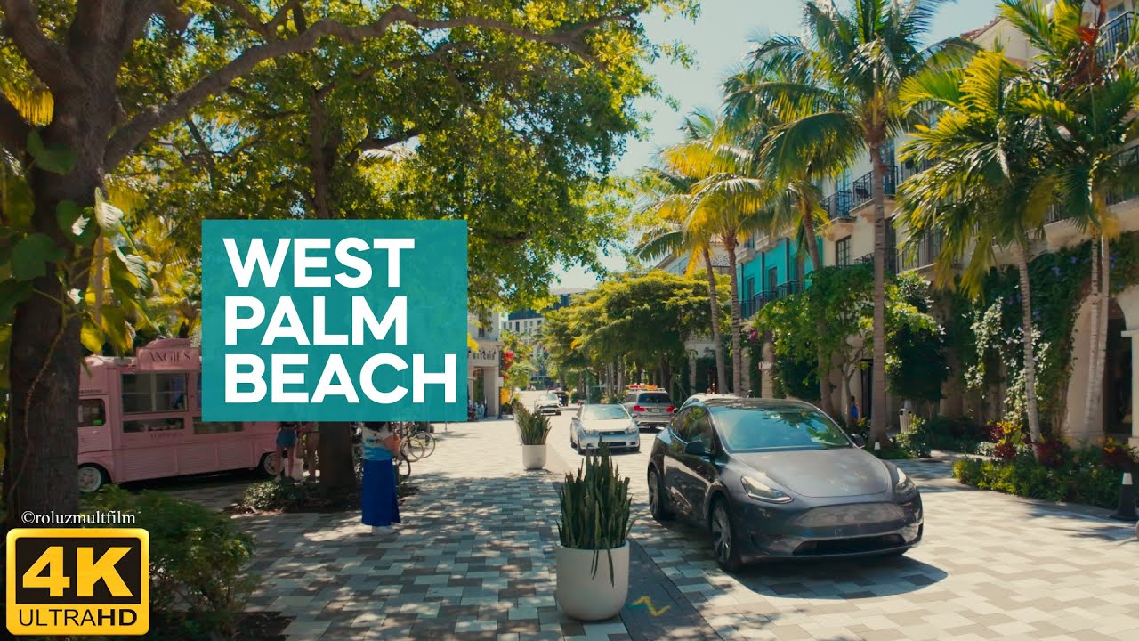 WEST PALM BEACH. Beautiful beach city. [4K]