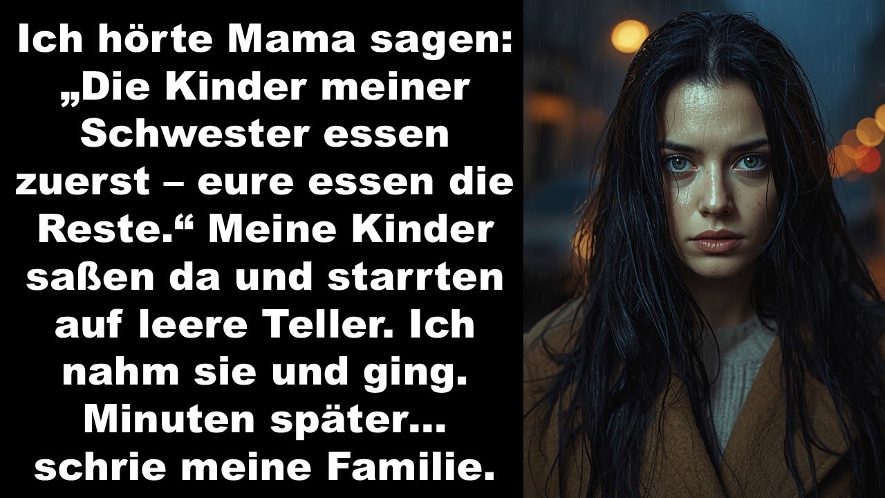 Meine Familie hat den Kindern meiner Schwester gesagt, sie sollten zuerst essen, und meinen Kindern