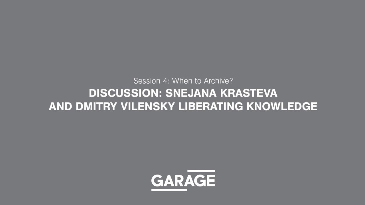 Liberating Knowledge: Snejana Krasteva and Dmitry Vilensky in conservation