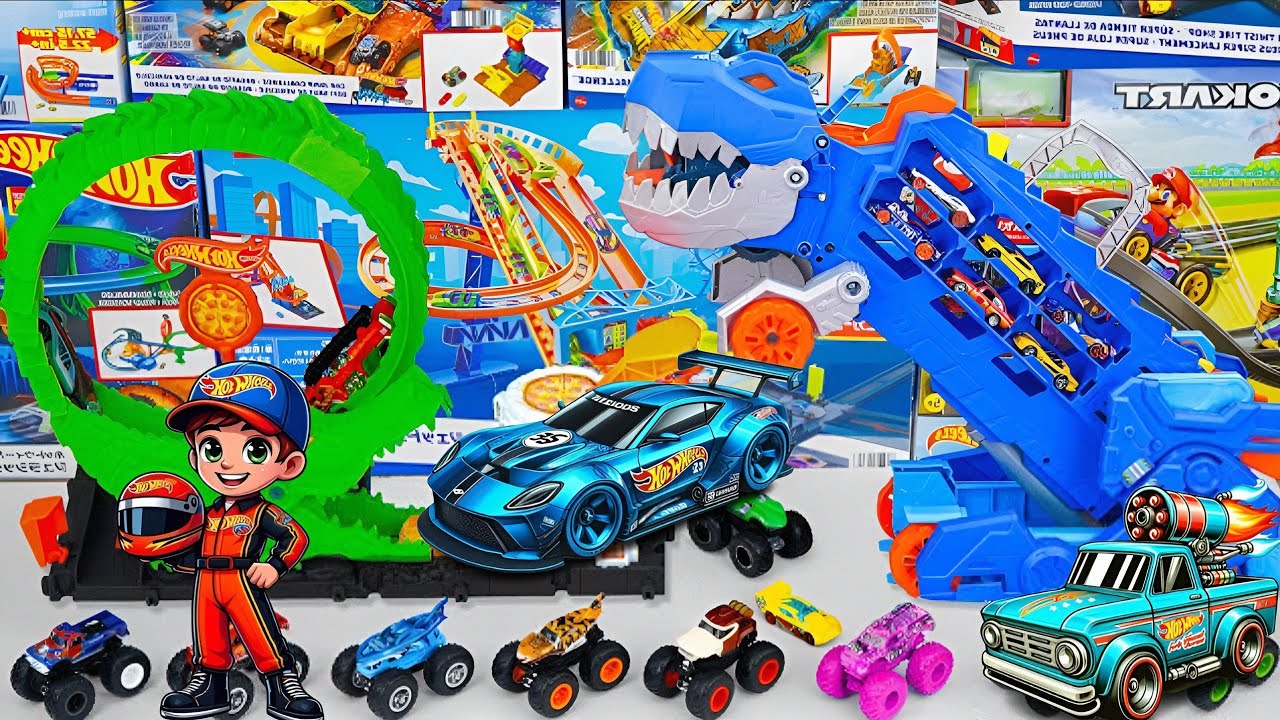 Hot Wheels Let's Race Toys Unboxing Review | ASMR