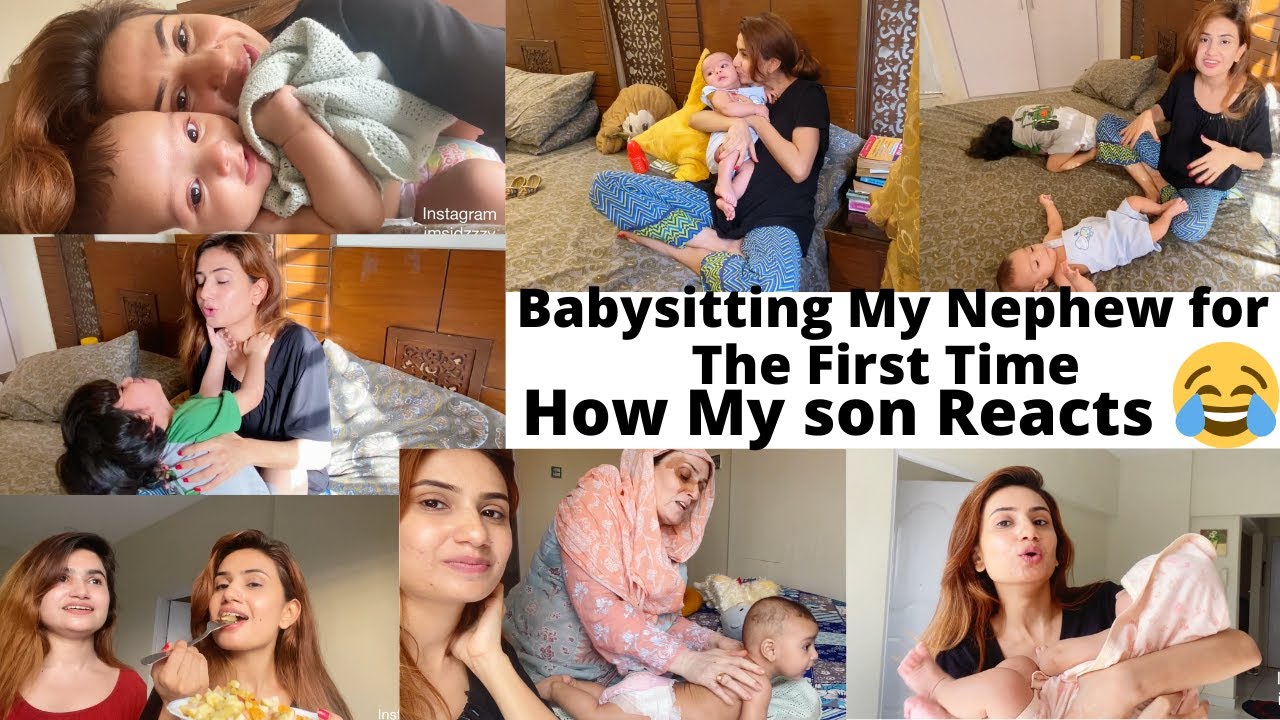 Babysitting My Nephew for the First time, My Son's Reaction😂 Night stay With My Siblings❤️