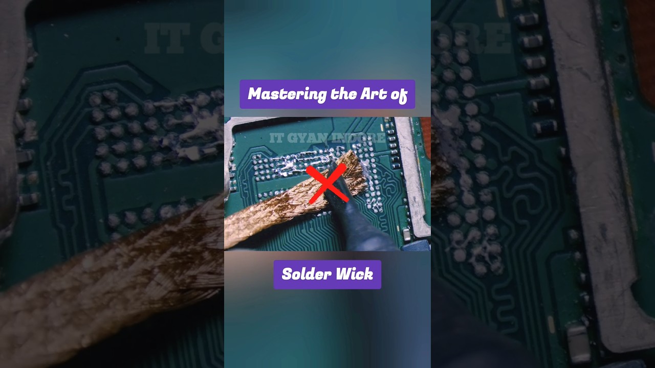How to use solder wick to remove solder ‼️✅ #soldering #desoldering