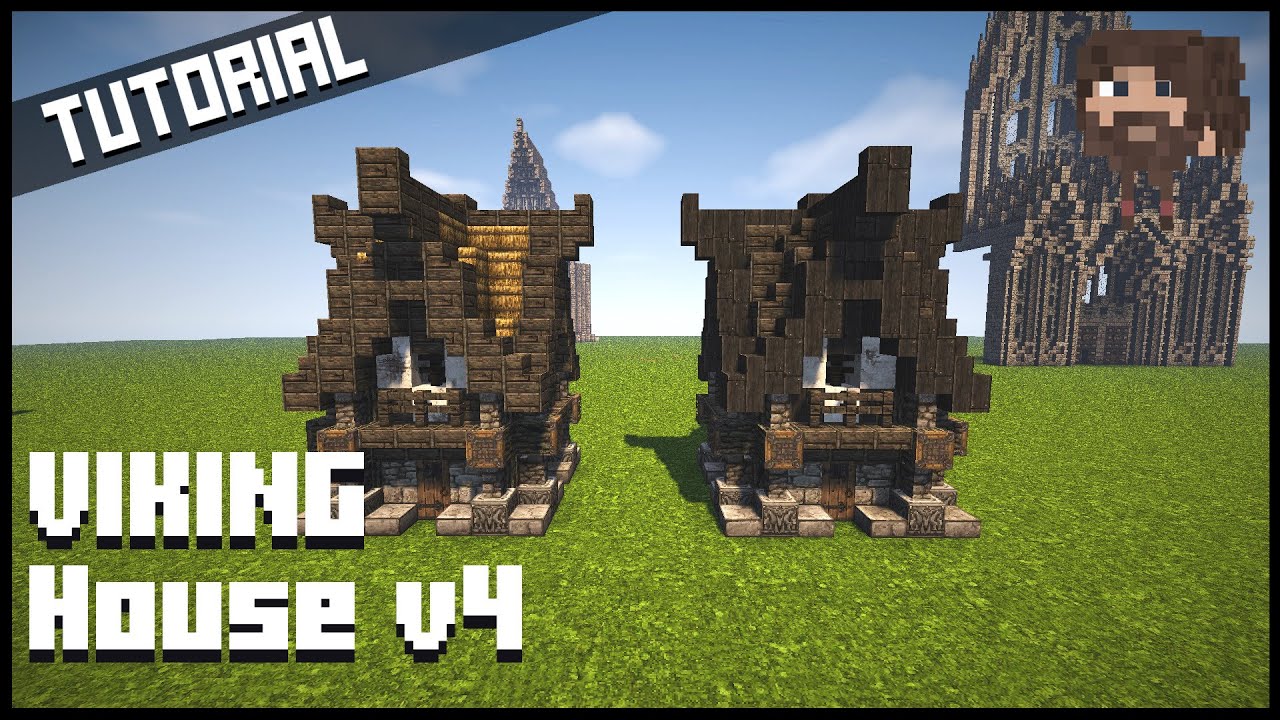 Minecraft Tutorial | Vikingehus / Viking House v4