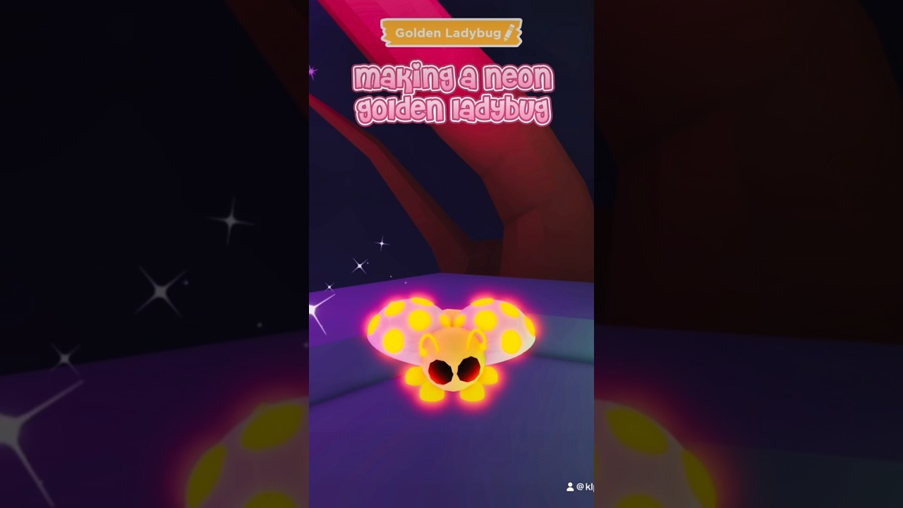 Making a neon Golden Ladybug! 🐞 #shorts #adoptme #roblox #gaming #adoptmepets #robloxshort #robloxx