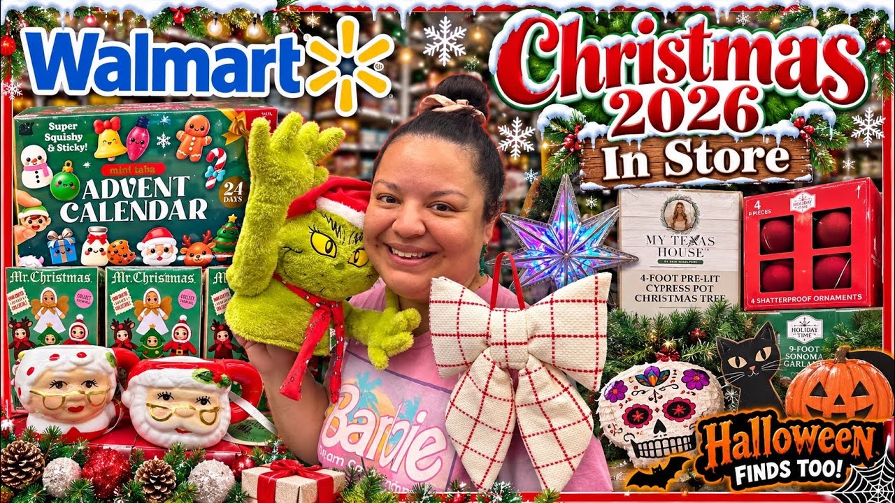 🎄 Рождество в Walmart 2026 УЖЕ ЗДЕСЬ! Мой дом в Техасе, Гринч + Хэллоуин тоже! 🎅