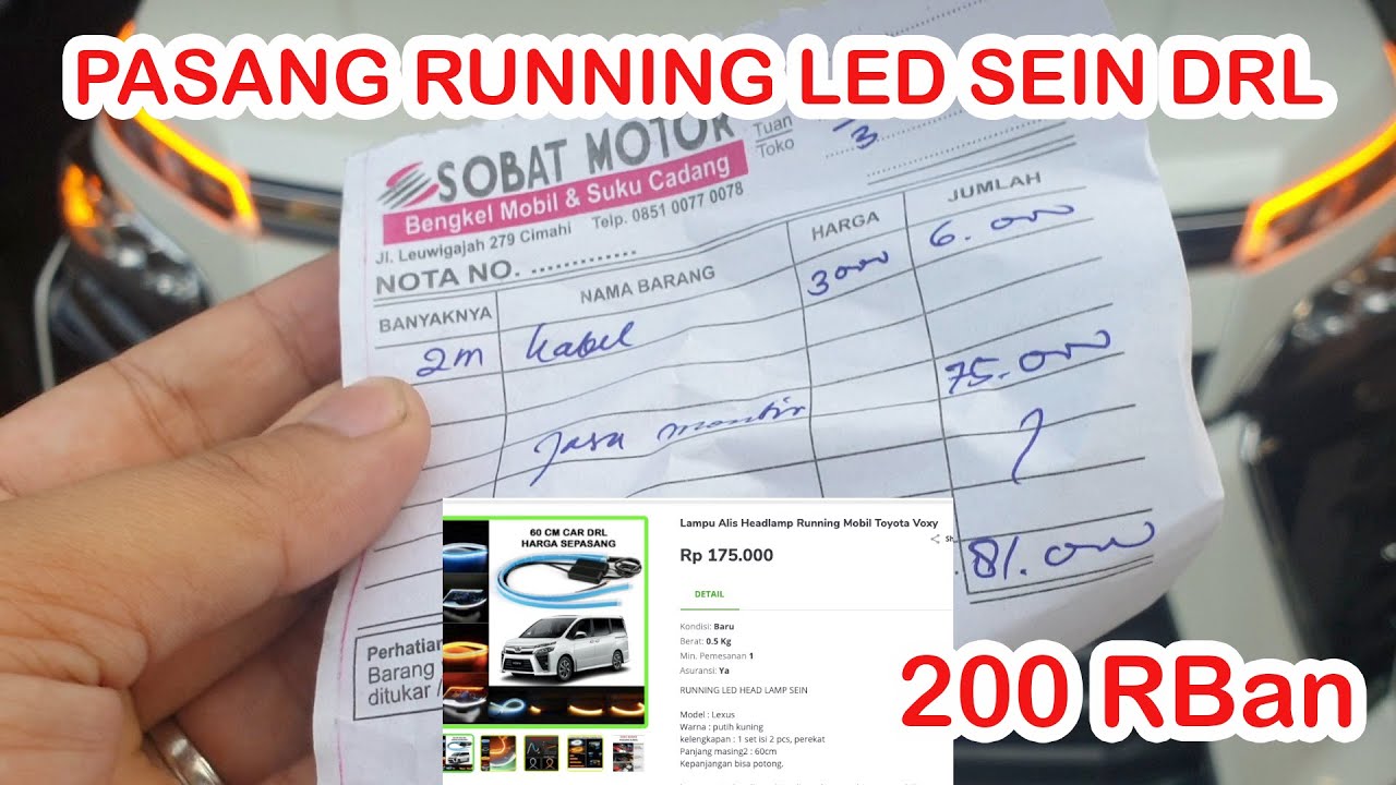 Modal 200 Rb, Dapet Running Led DRL Sekelas Alphard di VOXY