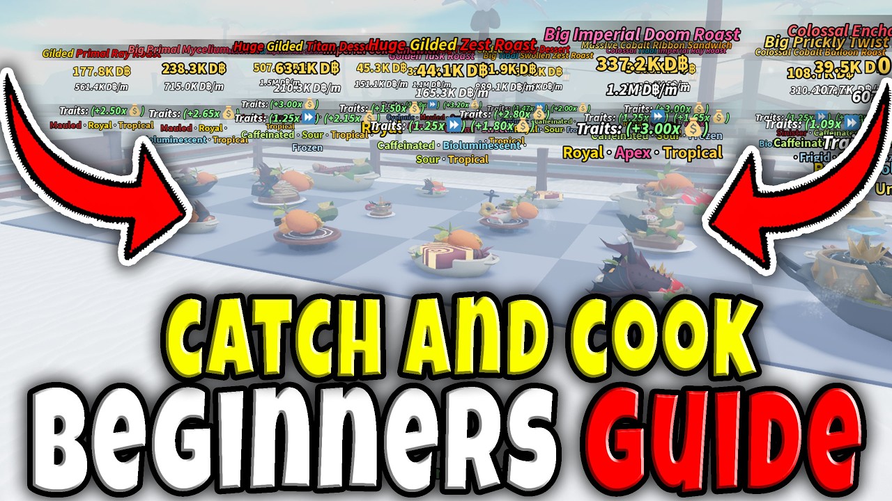 CATCH AND COOK BEGINNERS GUIDE (REBIRTH, MONEY, how to FISH, PROGRESSION, BAITS, CODES) Roblox