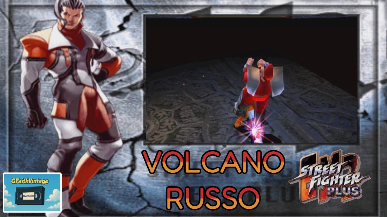 Play Street Fighter EX 2 Plus (PS 1) First Time - Volcano Rasso - Arcade Mode