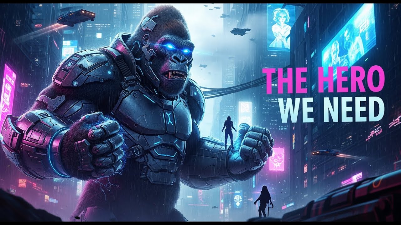 CYBERPUNK KONG The Neon Knight of Neo New York! Saving Elara 🦍⚡🏙️