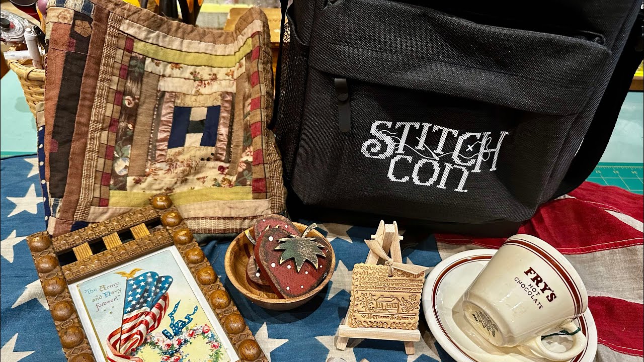 Stitch Con 2025 Weekend A Recap Antiquing, Haul, friends and fun!! Flosstube #58