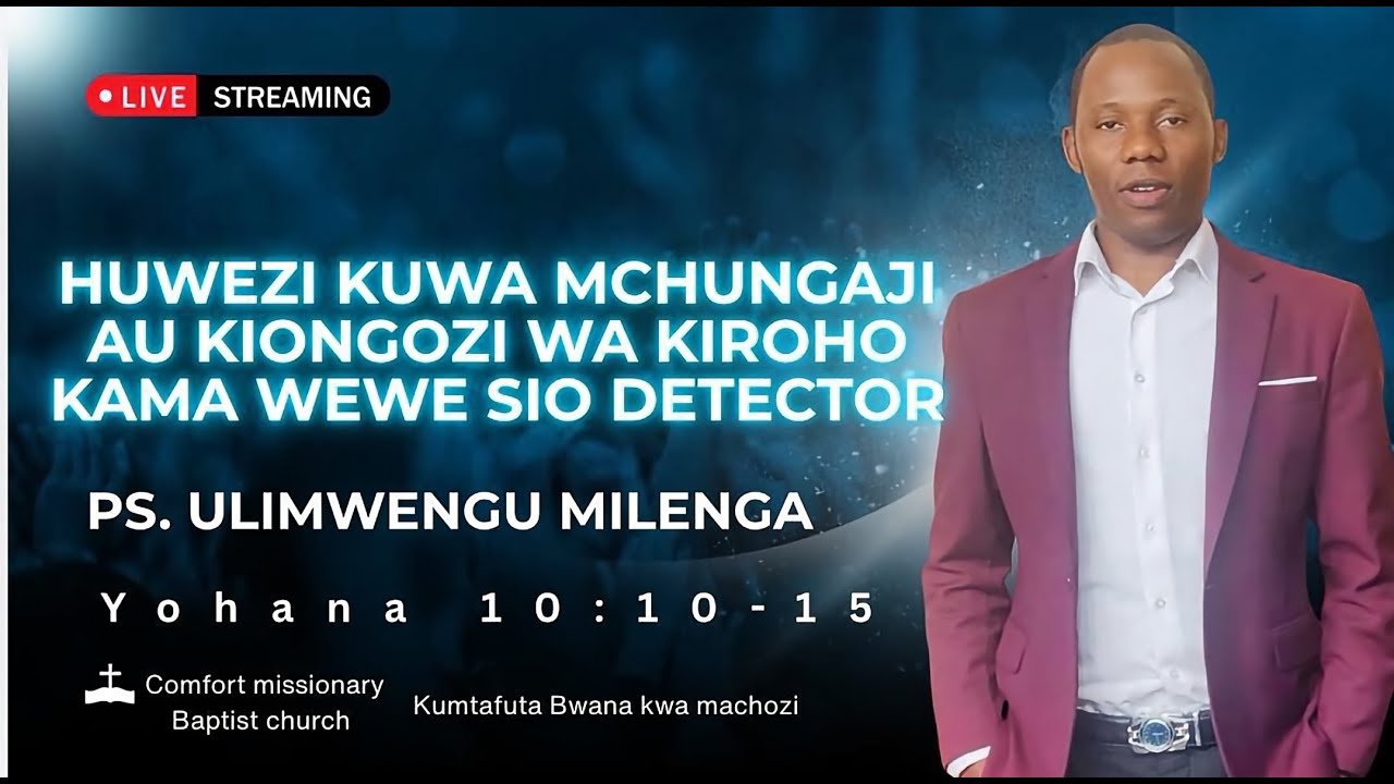 HUWEZI KUWA KIONGOZI BORA WA KIROHO AO MCHUNGAJI BORA KAMA WEWE SIO DETECTOR   [ mtu wa kusimamia ne