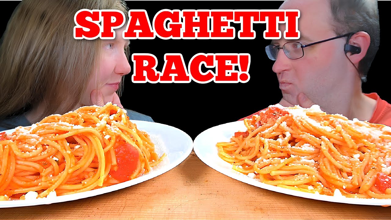 ASMR SPAGHETTI RACE MUKBANG EATING SOUNDS