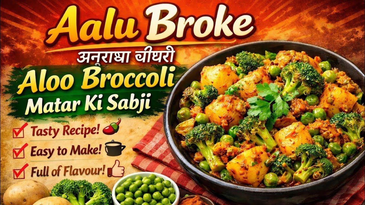 🥦🥔 Aloo Broccoli Matar Ki Sabji | स्वादिष्ट और हेल्दी सब्जी | Anuradha Choudhary