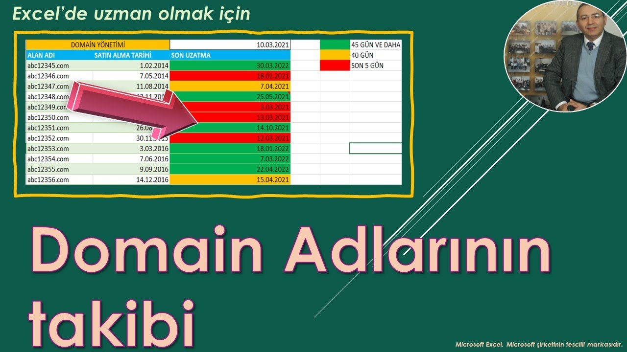 Excel Domain Adlarının Takibi