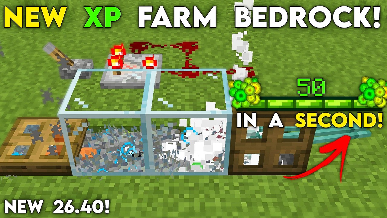 NEW 26.40 XP FARM in Minecraft Bedrock!