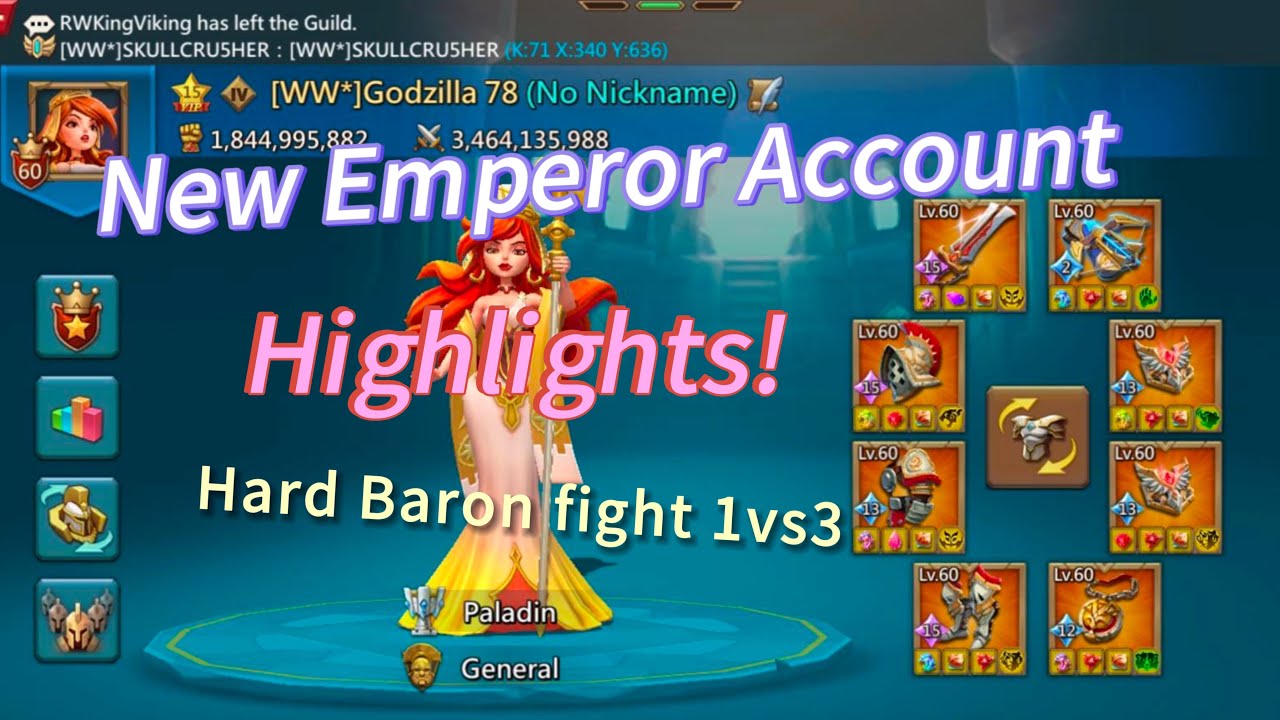 Baron Highlights | Emperor 11k MAXED account