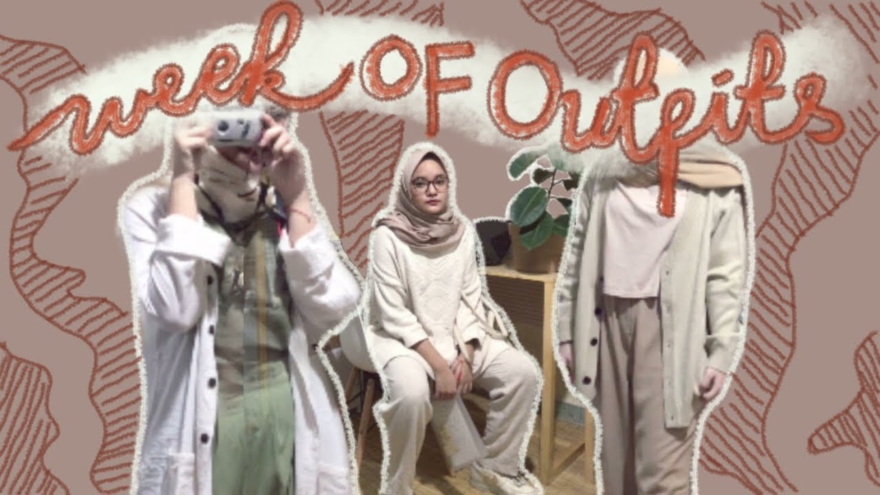 A Week Of Campus Outfits Indonesia  -  Inspired by Korean Hijab Style