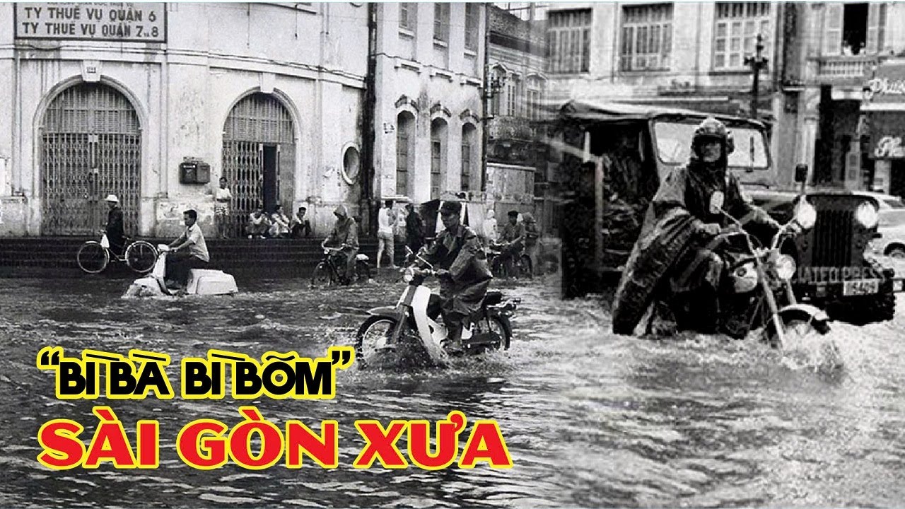 Sài Gòn Trước năm 1975 | Hình ảnh hiếm có về những chiều kẹt xe ngập nước