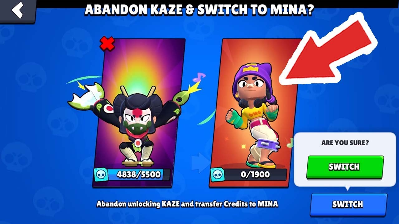MINA НОВЫЙ БРАВЛЕР 1900 КРЕДИТОВ!!😁🔥 KAZE 5500 КРЕДИТОВ!! 😨ЛЕГЕНДАРНЫЕ ПОДАРКИ!!🎁 НОВОЕ ОБНОВЛЕНИ...