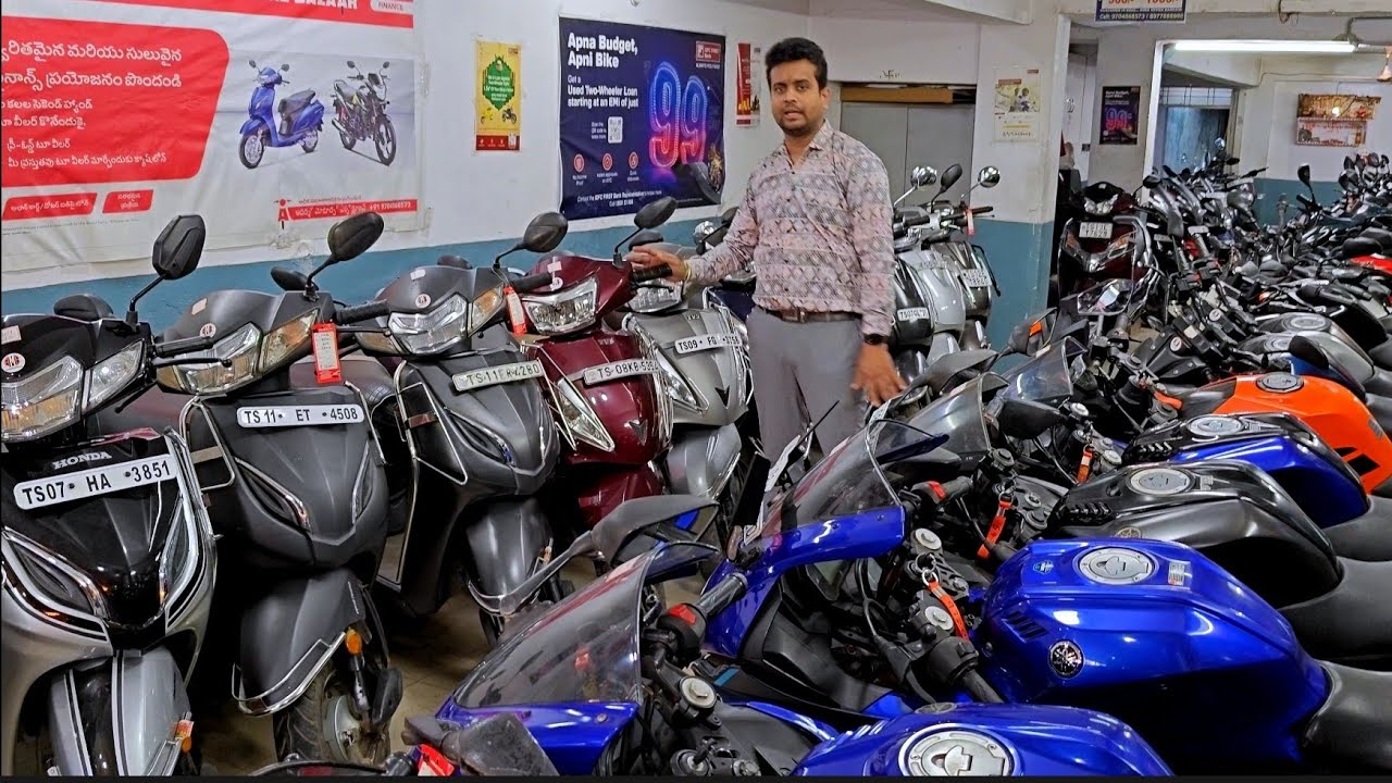 Second hand bikes in Hyderabad 4k| adarsh motors  exclusive | 🤩 #rc #ns #r15 @raviprakashlifestyle