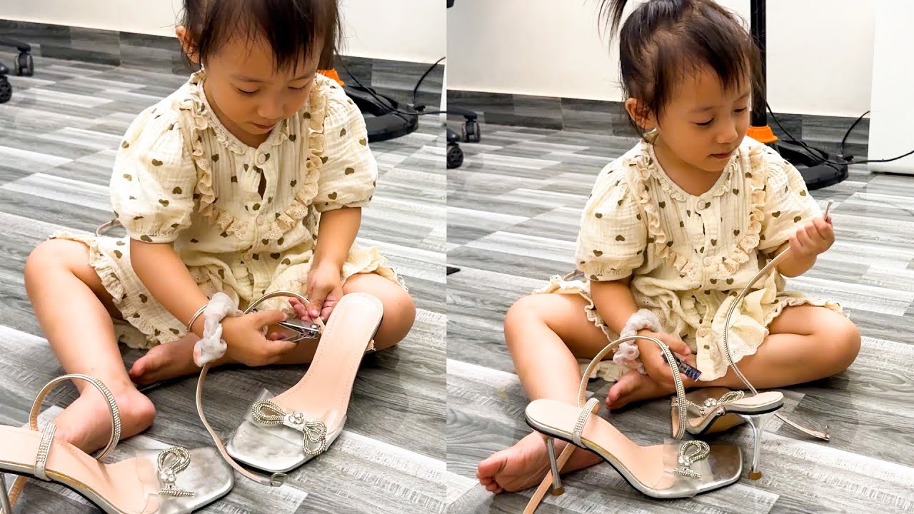 Diem ruined her mother's slippers because of glitter