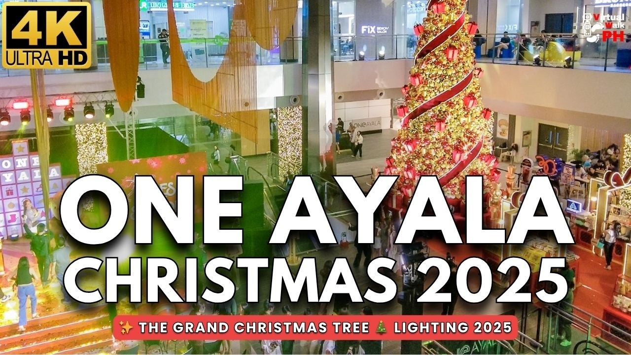 [4K] AMAZING One Ayala Mall Christmas Tree Lighting 2025 | A Magical Night in Makati!