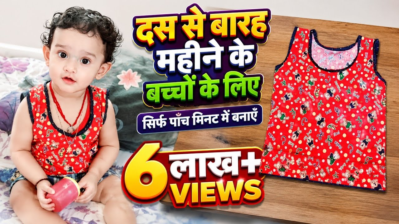 Baby T-shirt / Vest || Best for Summer || Iss Lockdown m Apne Baby ke liye khud se Banaye🎽