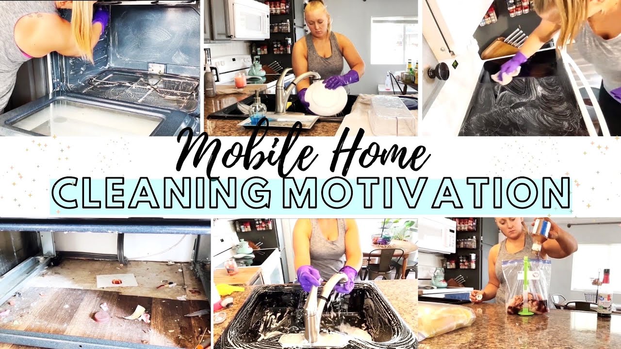 Small Kitchen Deep Cleaning Motivation|Mobile Home Clean With Me|Declutter + Dinner Recipe
