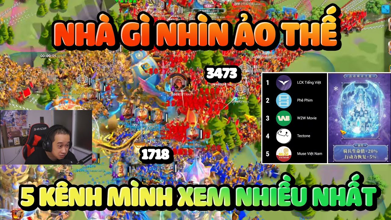 Xem C&aacute;c Vương Quốc Mạnh H&agrave;ng Đầu Game Đ&aacute;nh Kingsland - 1718 vs 3473 -  Rise of Kingdoms