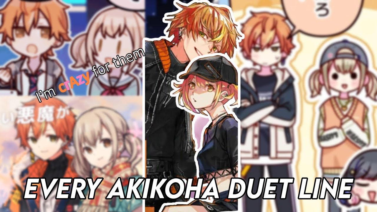 Every Akikoha duet line // pjsk
