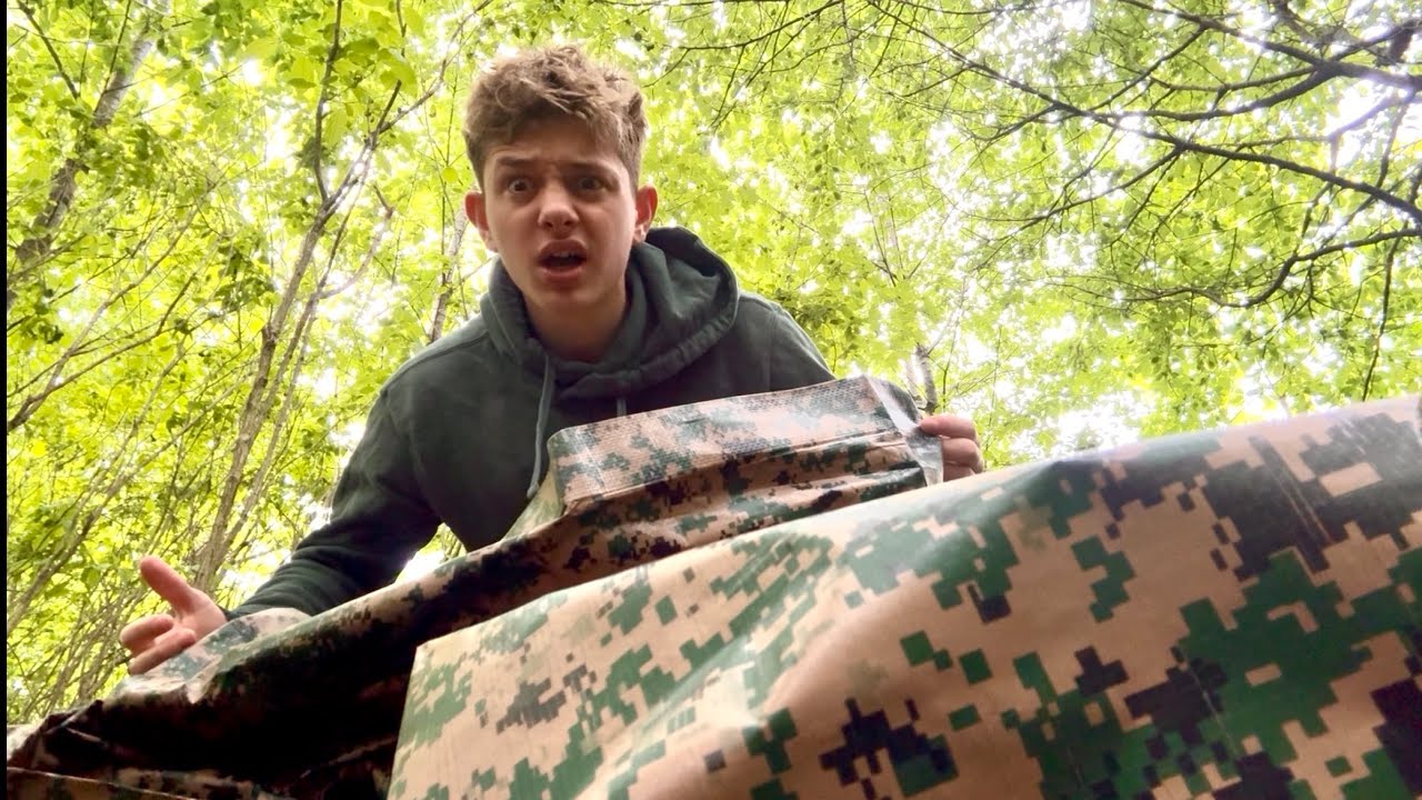 🏕️⛺️FIRST SOLO TARP CAMPING ⛺️🏕️